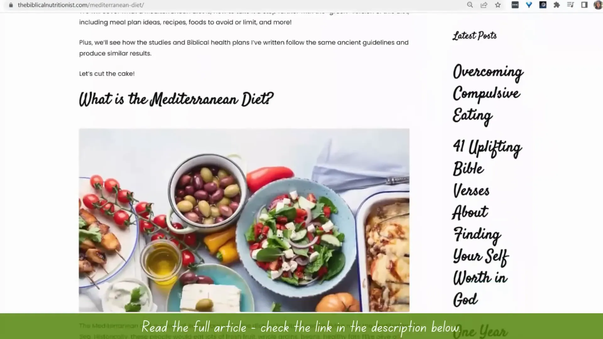 Mediterranean diet plate